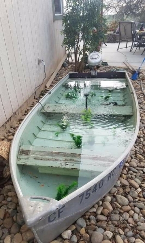 A Rustic Boat Planter: The Perfect Outdoor Garden Accent