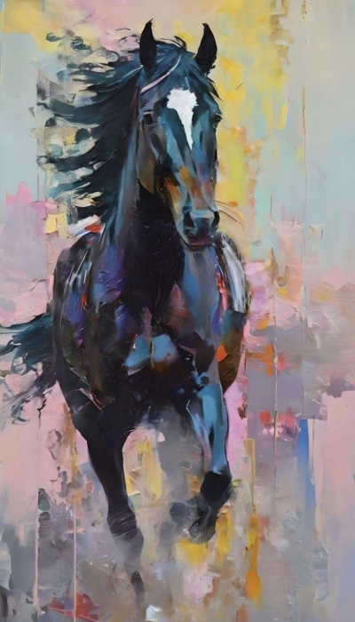 Abstract Artistry: The Vibrant and Dynamic Horse