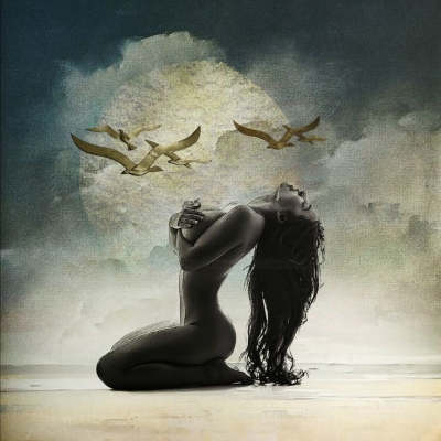 Artistic Embrace: An Expression of Connection and Freedom