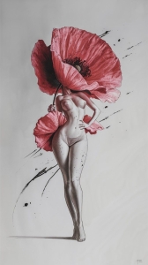 Artistic Fusion: The Poppy-Human Hybrid