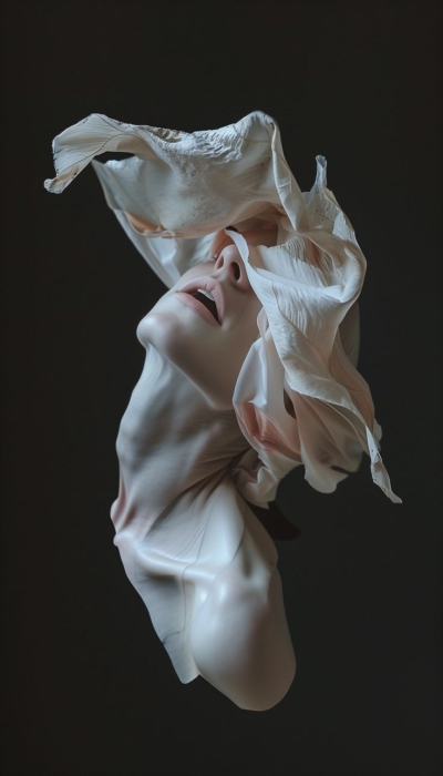 Artistic Interpretation of Human Form: Exploring Texture and Light