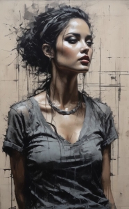 Artistic Portrait of a Woman: A Stylized Interpretation