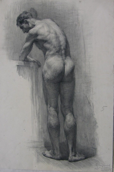 Artistic Sketch: A Study of the Male Human Form