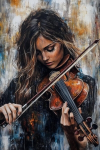 Artistic Symphony: The Captivating Tale of a Young Violinist