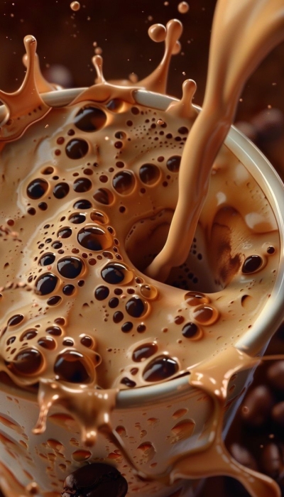 Captivating Dynamics of a Coffee Splash