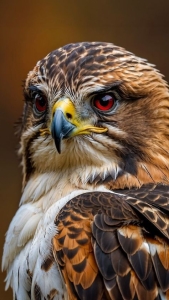 Close-Up View of a Majestic Hawk: A Study in Detail and Color
