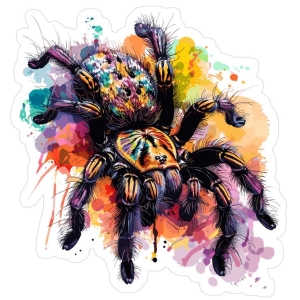 Colorful Tarantula Art: A Vivid Watercolor Interpretation