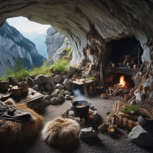 Cozy Cave Dwelling: A Rustic Retreat in the Heart of the Mountains