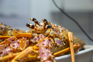 Crustacean Delights: Unveiling the Textured Crab at Mercado Municipal Paulistano
