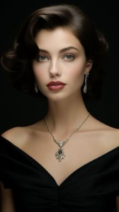 Elegance in the Dark: A Portrait of a Woman in Black