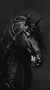 Elegant Black Horse: A Symbol of Power and Majesty