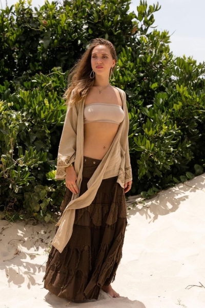 Embracing Nature: A Tranquil Day on a Sunny Beach