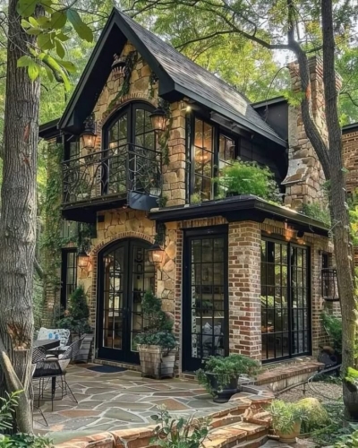 Enchanting Two-story House Nestled Amidst Nature