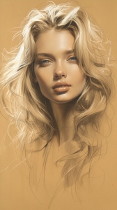 Ethereal Portrait: A Study of Hairstyle in Illustrative Art