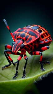 Exquisite Red and Black Beetle: A Study in Nature's Artistry