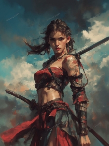 Fantasy Warrior: The Epitome of Battle-Ready Valor