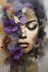Floral Mosaic: Unraveling the Flower Puzzle in Artistic Portraits