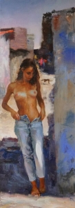 Impressionistic Portrait of a Modern Woman: A Colorful Canvas of Expression