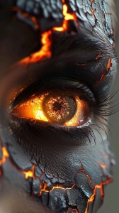 Incandescent Vision: The Artistic Fusion of Fire and Eye
