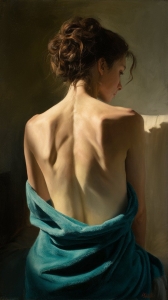 Intimate Portrayal: The Art of Back Contours and Textured Fabrics
