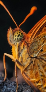 Intricate Beauty of a Butterfly: A Detailed Study of Colors and Textures