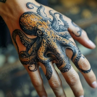 Intricately Designed Octopus Tattoo: A Striking Piece of Body Art