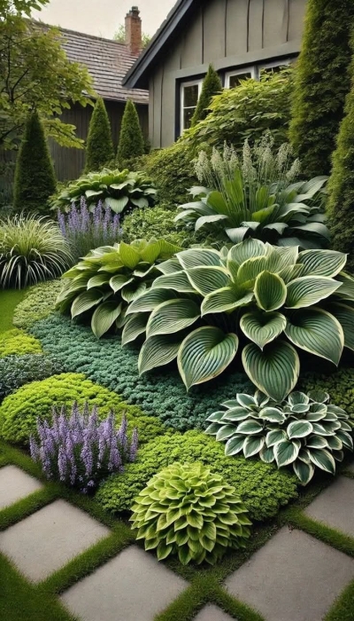 Lush Landscaping: The Art of Integrating Hostas, Lavender, and Stone Pathways into Garden Design