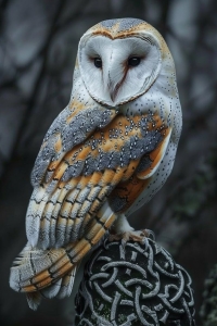 Majestic Barn Owl: A Symphony of Nature's Textures