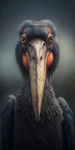 Majestic Bird: A Close-Up Encounter with Nature's Beauty