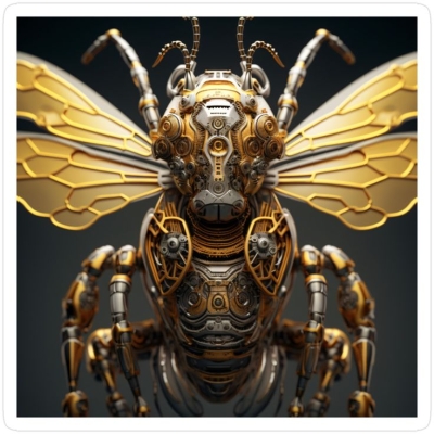 Mechanical Wonders: The Robotic Bee with Intricate Design