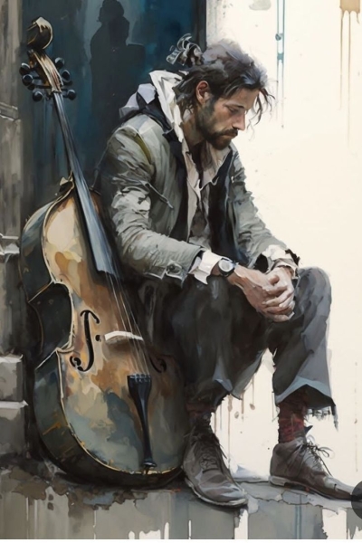 Melancholic Melodies: The Contemplative Cellist