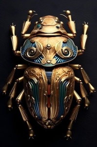 Metallic Majesty: The Artistic Stylization of a Beetle