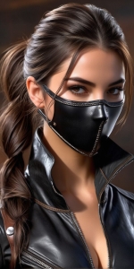 Mysterious Figure in Futuristic Attire: An Intriguing Character Study