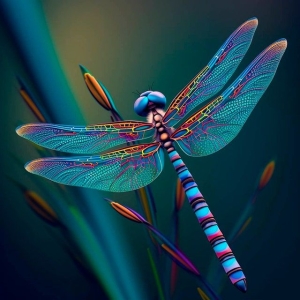 Mystical Dragonfly: A Study in Vibrancy and Detail