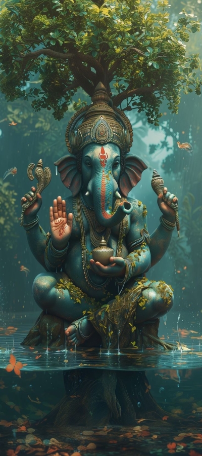 Mystical Representation of Hindu Deity Ganesha
