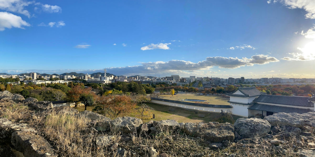 Panoramic View of Himeji City from the Historic Himeji Castle Hill - 13 November 2023