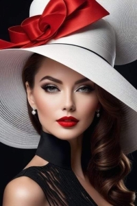Radiance in Elegance: The Charm of a Woman in a Stylish White Hat