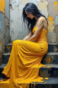 Solitude in Yellow: A Study of Contemplation in Distressed Surroundings