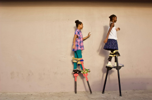Stilt-Walking Adventures in Woodbrook, Port of Spain, Trinidad and Tobago