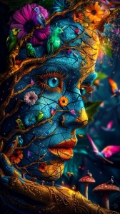 Surreal Harmony: An Artistic Fusion of Human and Nature