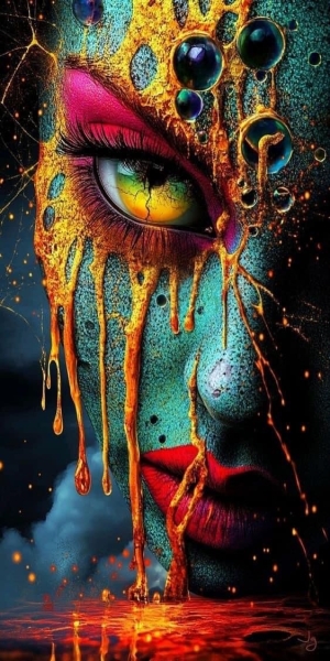 Surrealistic Fantasy: A Vibrant Artistic Portrait