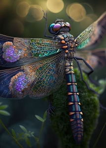 The Artistry of Nature: A Detailed Illustration of a Dragonfly