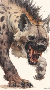 The Fierce Hyena: A Stylized Representation