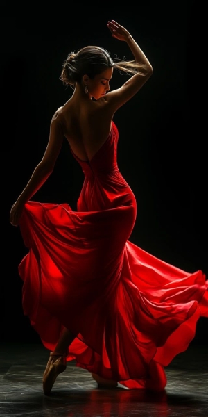The Flamenco Dancer: A Symphony in Red
