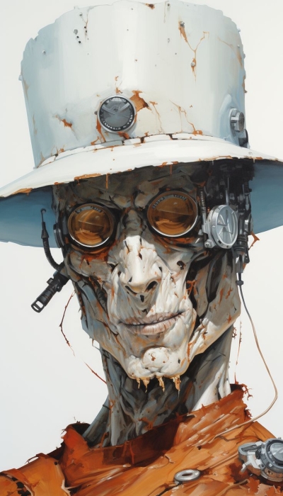 The Fusion of Artistry and Robotics: A Surreal Humanoid Figure