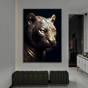 The Fusion of Modern Interior Design and Stylized Animal Art: A Bronze Tiger