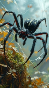 The Glossy Spider: An Artistic View of Nature's Marvels