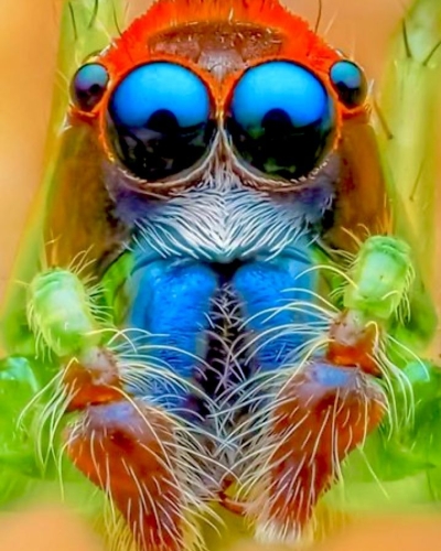 The Intricate Beauty of the Colorful Jumping Spider: A Detailed Close-Up