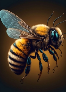 The Intricate Details of a Bee: A Close-Up Encounter