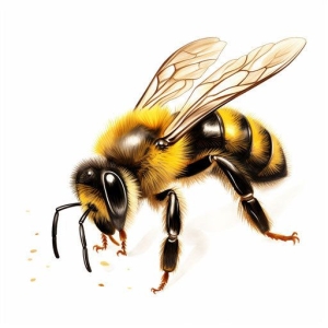 The Intricate World of Bees: An Up-Close Illustration